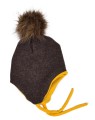 Czapka 86 cm dziecięca z 100% wełna parzona merino pompon