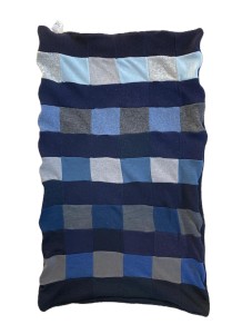 Koc 100% wełna wełniany merino lambs wool 95 x 60 cm patchwork