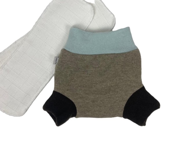 Gatki wełniane kaszmir S 62/68 cm wielorazowe gratis 100% wełna merino