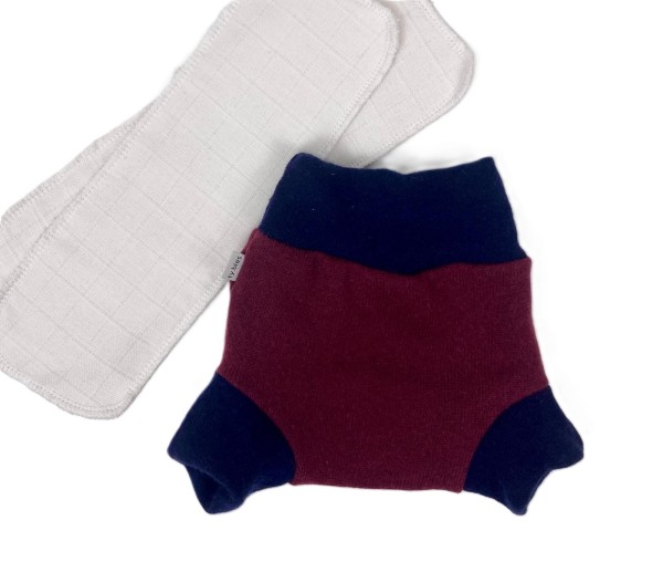 Gatki wełniane kaszmir S 62/68 cm wielorazowe gratis 100% wełna merino