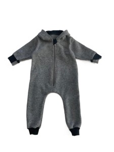 Kombinezon 100% wełna  98 cm parzona wool wełniany kaptur