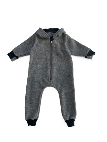 Kombinezon 100% wełna  98 cm parzona wool wełniany kaptur