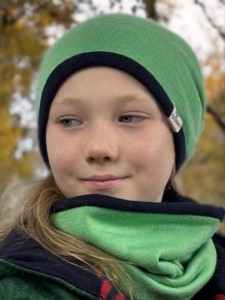 Czapka komin zestaw wełniany 100% wełna merino kaszmir