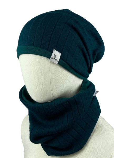 Czapka komin zestaw wełniany 100% wełna lambs wool merino wool