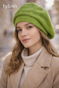 Beret wełniany czapka wełniana 100% wełna wool  one size