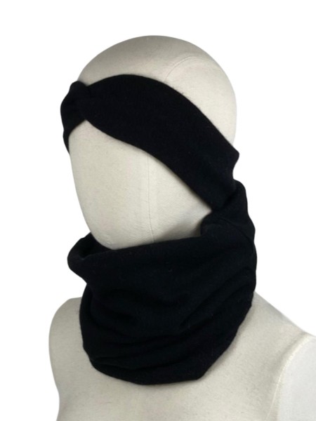 zestaw set opaska komin 100% kaszmir one size  wełna wełniana wool