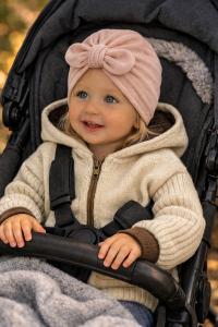 Czapka turban wełniana dwuwarstwowa 100% wełna merino wool