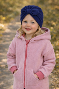 Czapka turban wełniana dwuwarstwowa 100% wełna merino wool