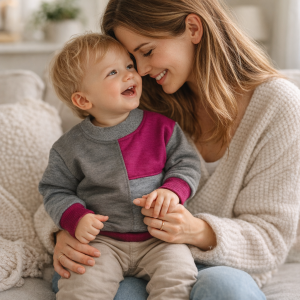 Bluza 86 cm 100% wełna merino zero waste wool wełniana