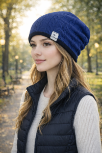 Czapka  wełniana 100% wełna  wool merino one size eko uprecycling