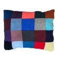 Zero waste poduszka wełna 100% patchwork uprecycling