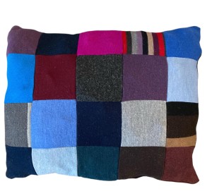 Zero waste poduszka wełna 100% patchwork uprecycling