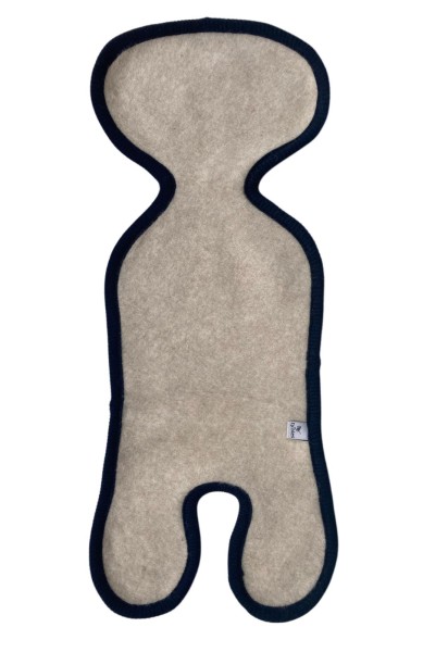 Wełniana wkładka do fotelika 100% wełna beżowa premium wool