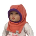 Czapka kominiarka 100% wełna lambs wool merino3 - 6  miesięcy