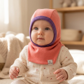 Czapka kominiarka 100% wełna lambs wool merino3 - 6  miesięcy