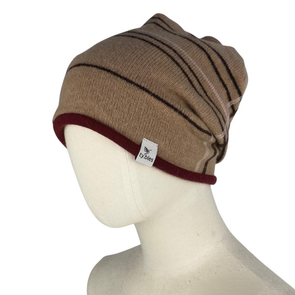 Czapka Wełniana Czarna 100% Wełna Merino Zero Waste Ty.bles Unikat